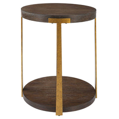 Palisade Woodtone Round Wood Side Table - Ornate Home