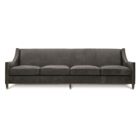 Palisades Charcoal Leather Sofa - Ornate Home