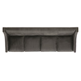 Palisades Charcoal Leather Sofa - Ornate Home