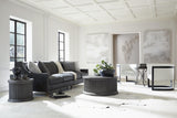 Palisades Charcoal Leather Sofa - Ornate Home