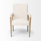 Palisades Cream/Brown Curved Back Dining Side Chair - Ornate Home
