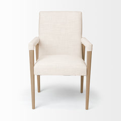 Palisades Cream/Brown Curved Back Dining Side Chair - Ornate Home