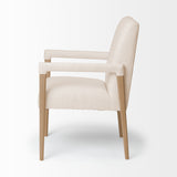 Palisades Cream/Brown Curved Back Dining Side Chair - Ornate Home