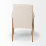 Palisades Cream/Brown Curved Back Dining Side Chair - Ornate Home