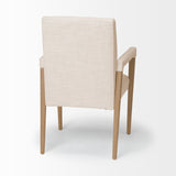 Palisades Cream/Brown Curved Back Dining Side Chair - Ornate Home