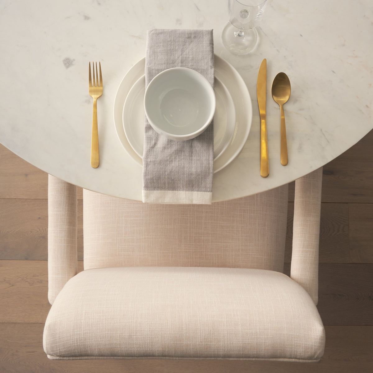 Palisades Cream/Brown Curved Back Dining Side Chair - Ornate Home