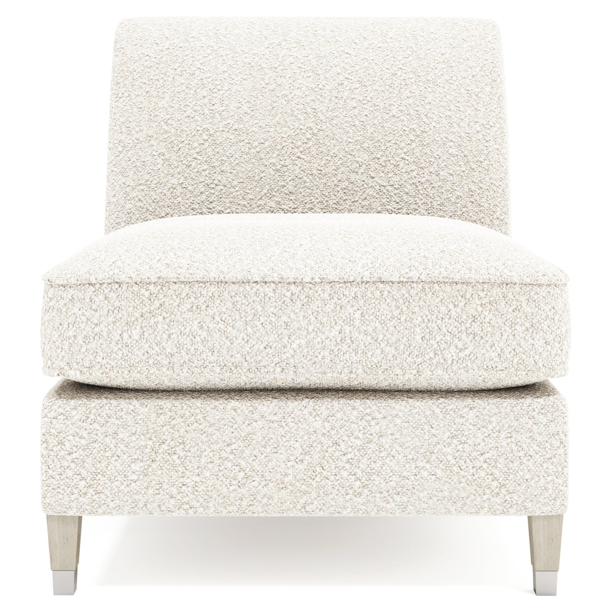 Palisades Gray/Beige Armless Chair Without Nails - Ornate Home