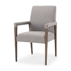Palisades Gray/Brown Curved Back Dining Side Chair - Ornate Home