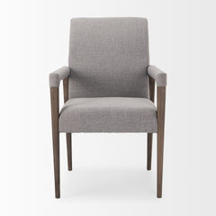 Palisades Gray/Brown Curved Back Dining Side Chair - Ornate Home