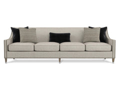 Palisades Grey 4 Seat Cushions Fabric Sofa - Ornate Home