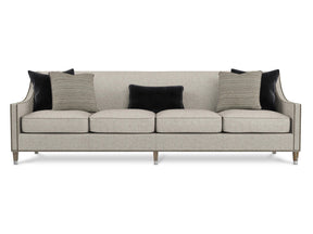 Palisades Grey 4 Seat Cushions Fabric Sofa - Ornate Home