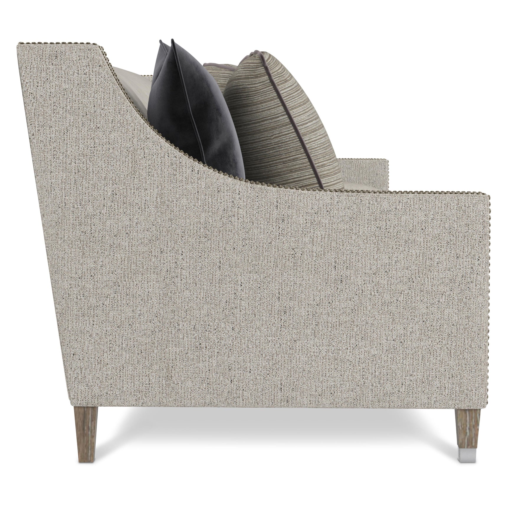 Palisades Grey 4 Seat Cushions Fabric Sofa - Ornate Home