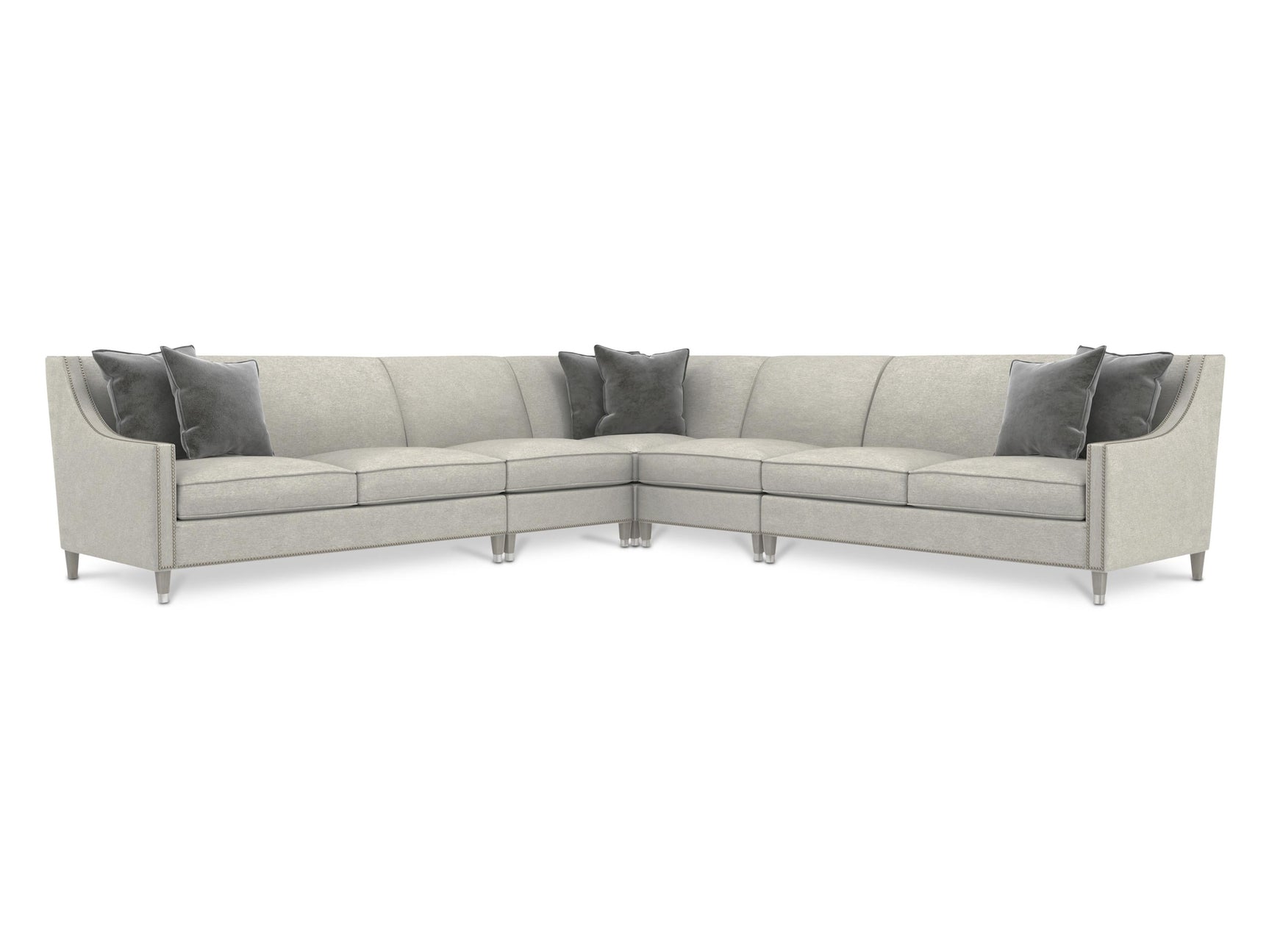 Palisades Grey Fabric Sectional - Ornate Home