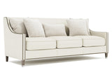 Palisades White/Cream Leather Sofa - Ornate Home