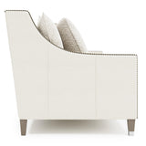 Palisades White/Cream Leather Sofa - Ornate Home