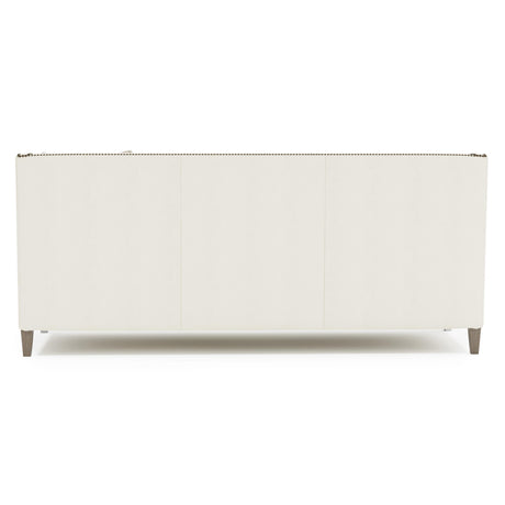 Palisades White/Cream Leather Sofa - Ornate Home