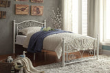 Pallina White Twin Metal Platfom Bed - Ornate Home