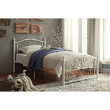 Pallina White Twin Metal Platfom Bed - Ornate Home