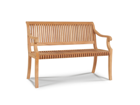 Palm 2-Person Teak Outdoor Bench - Ornate Home