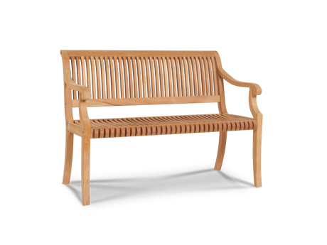 Palm 2-Person Teak Outdoor Bench - Ornate Home