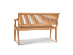Palm 2-Person Teak Outdoor Bench - Ornate Home
