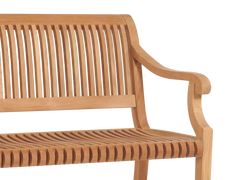 Palm 2-Person Teak Outdoor Bench - Ornate Home