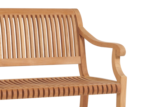 Palm 2-Person Teak Outdoor Bench - Ornate Home