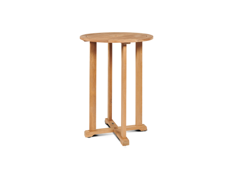 Palm 3-Piece Round Teak Outdoor Bar Height Dining Set - Ornate Home