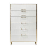Palm Gate Cloud White 6-Drawer Chest - Ornate Home