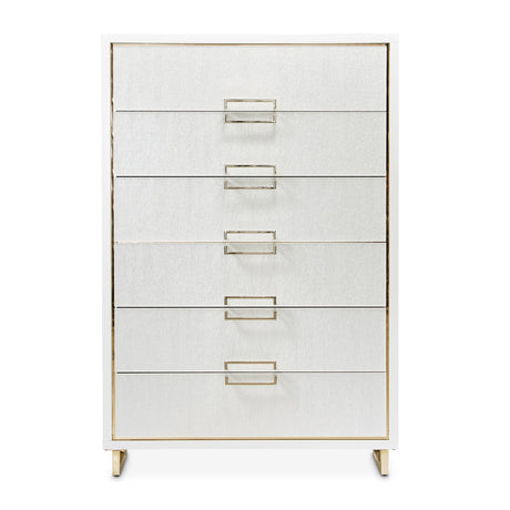 Palm Gate Cloud White 6-Drawer Chest - Ornate Home