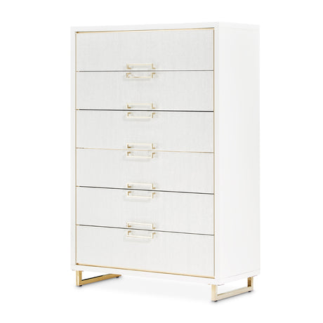 Palm Gate Cloud White 6-Drawer Chest - Ornate Home