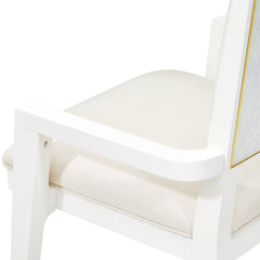 Palm Gate Cloud White/Cream Arm Chair (Set of 2) - Ornate Home