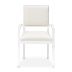 Palm Gate Cloud White/Cream Arm Chair (Set of 2) - Ornate Home