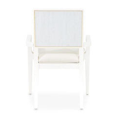 Palm Gate Cloud White/Cream Arm Chair (Set of 2) - Ornate Home