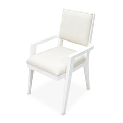 Palm Gate Cloud White/Cream Arm Chair (Set of 2) - Ornate Home