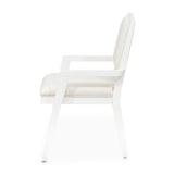 Palm Gate Cloud White/Cream Arm Chair (Set of 2) - Ornate Home