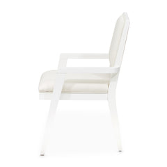 Palm Gate Cloud White/Cream Arm Chair (Set of 2) - Ornate Home