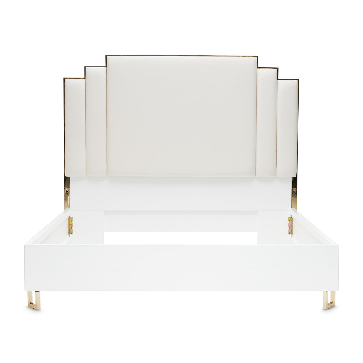 Palm Gate Cloud White/Cream Upholstered Bed - Ornate Home