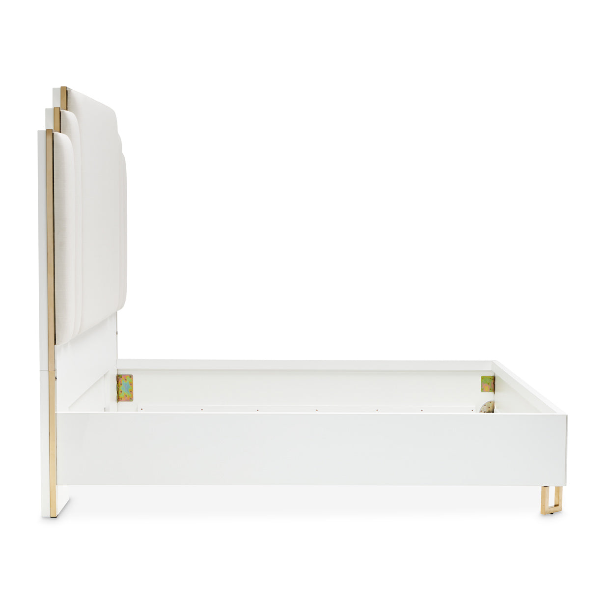 Palm Gate Cloud White/Cream Upholstered Bed - Ornate Home