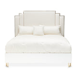 Palm Gate Cloud White/Cream Upholstered Bed - Ornate Home