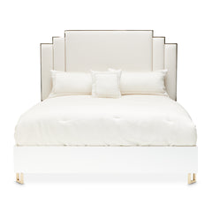 Palm Gate Cloud White/Cream Upholstered Bed - Ornate Home