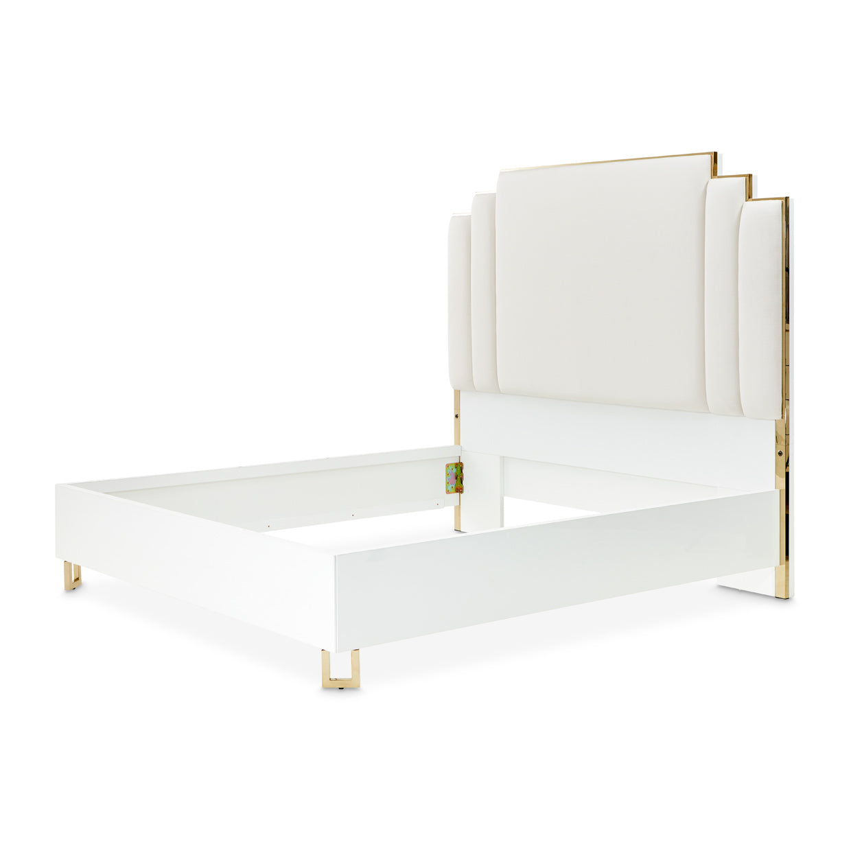 Palm Gate Cloud White/Cream Upholstered Bed - Ornate Home