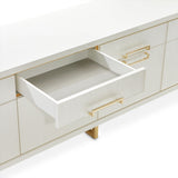 Palm Gate Cloud White Media Cabinet - Ornate Home