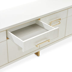 Palm Gate Cloud White Media Cabinet - Ornate Home