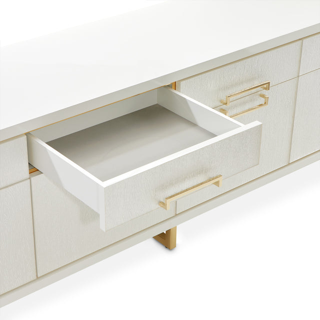 Palm Gate Cloud White Media Cabinet - Ornate Home