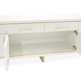 Palm Gate Cloud White Media Cabinet - Ornate Home