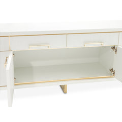 Palm Gate Cloud White Media Cabinet - Ornate Home