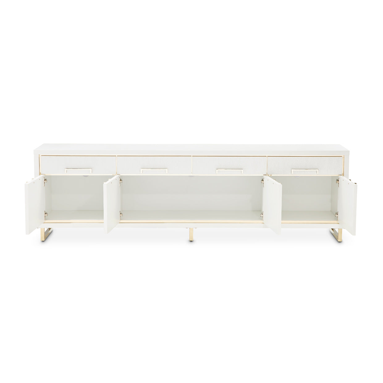 Palm Gate Cloud White Media Cabinet - Ornate Home
