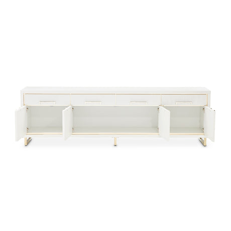 Palm Gate Cloud White Media Cabinet - Ornate Home