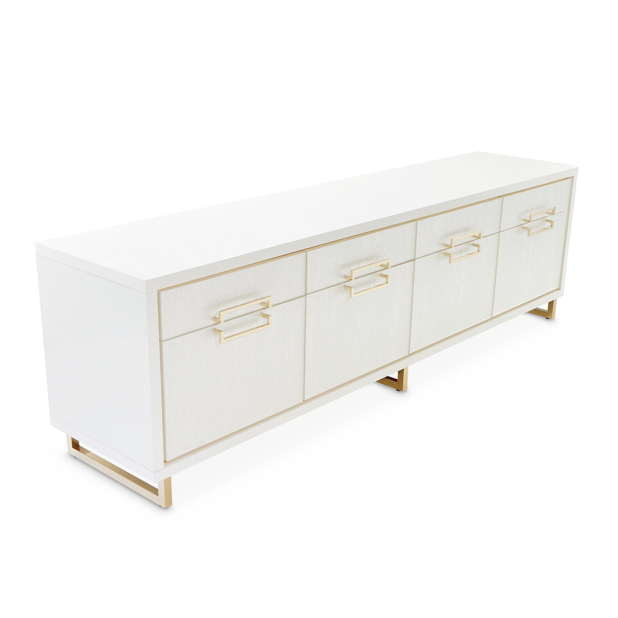Palm Gate Cloud White Media Cabinet - Ornate Home